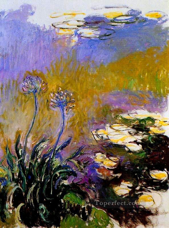 Agapanathus Claude Monet Oil Paintings